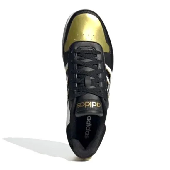 ADIDAS Men's Neo Hoops 2.0 Low Top Classic Vintage Sneakers Size 8.5 Black/Gold - Picture 5 of 7